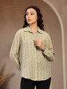 Gipsy Lime Green Greek Printed Shirt