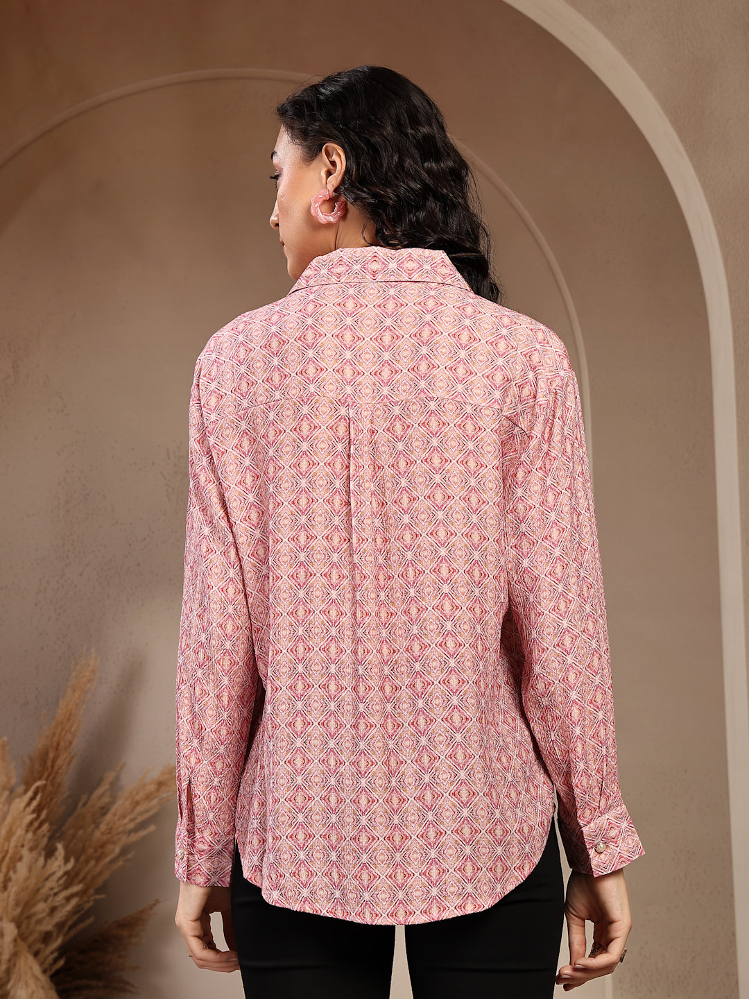 Gipsy Pink Greek Printed Shirt