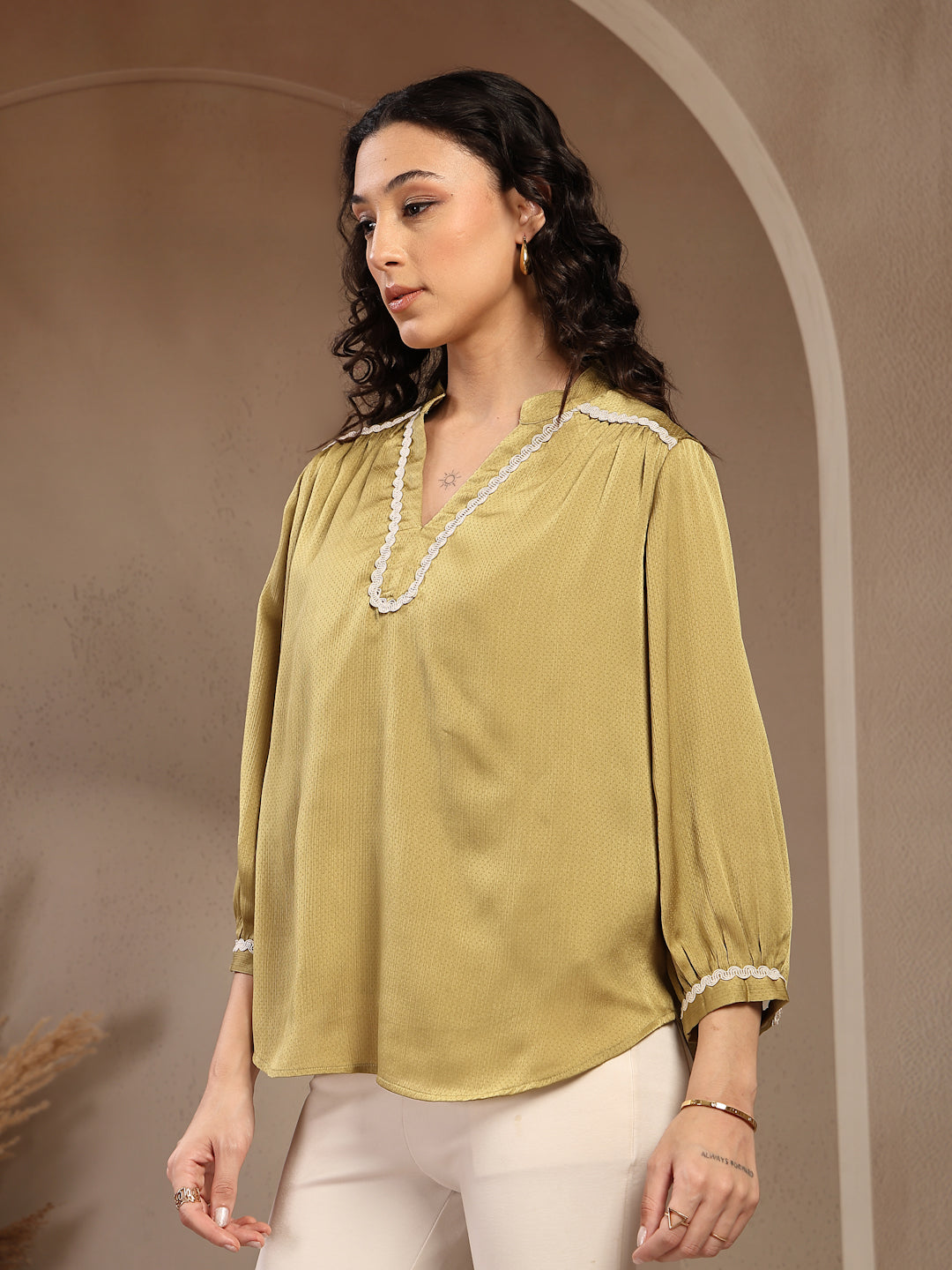 Gipsy Lime Green Plain Tunic