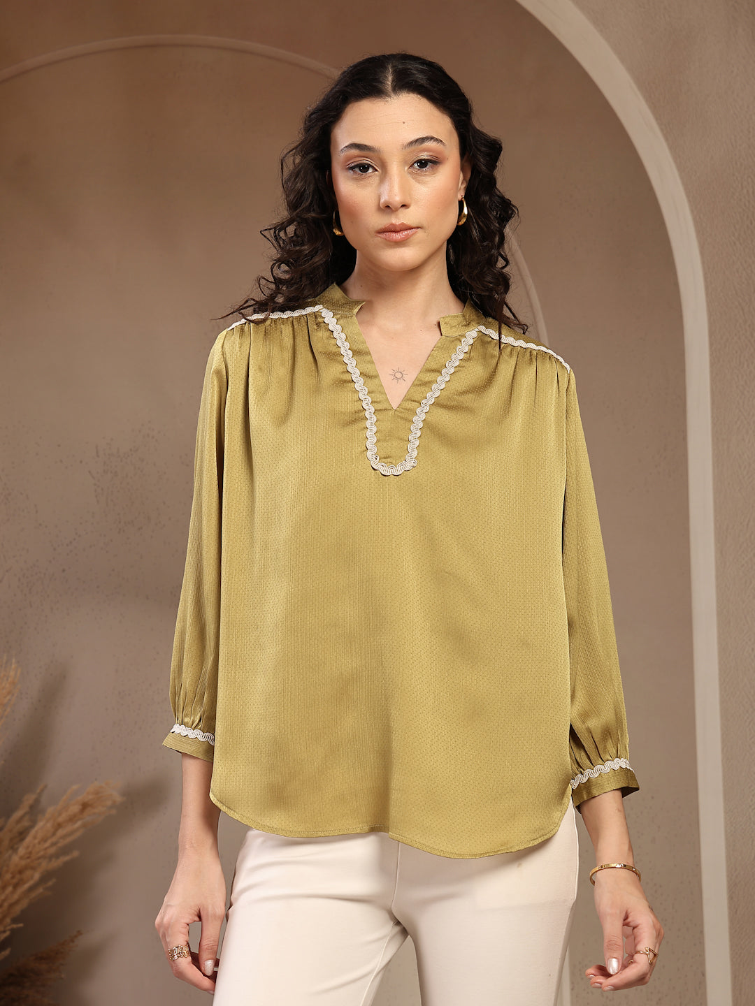 Gipsy Lime Green Plain Tunic