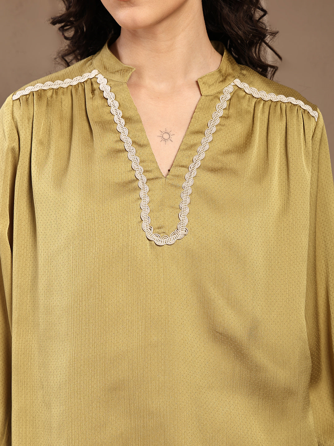 Gipsy Lime Green Plain Tunic