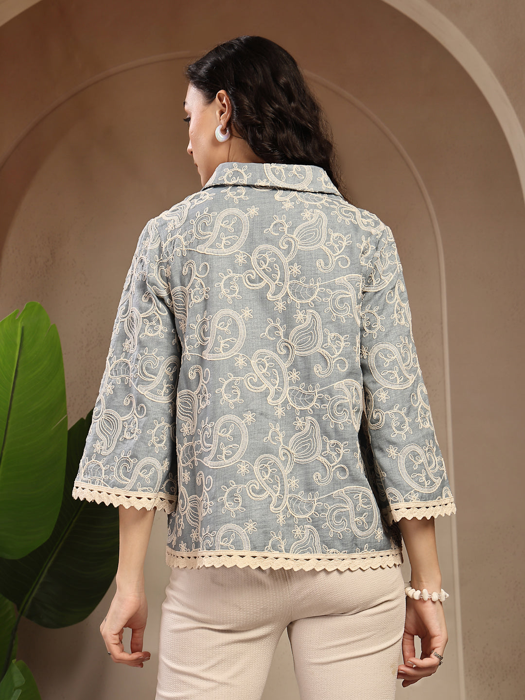 Gipsy Sage Embroidery Rayon Tunic