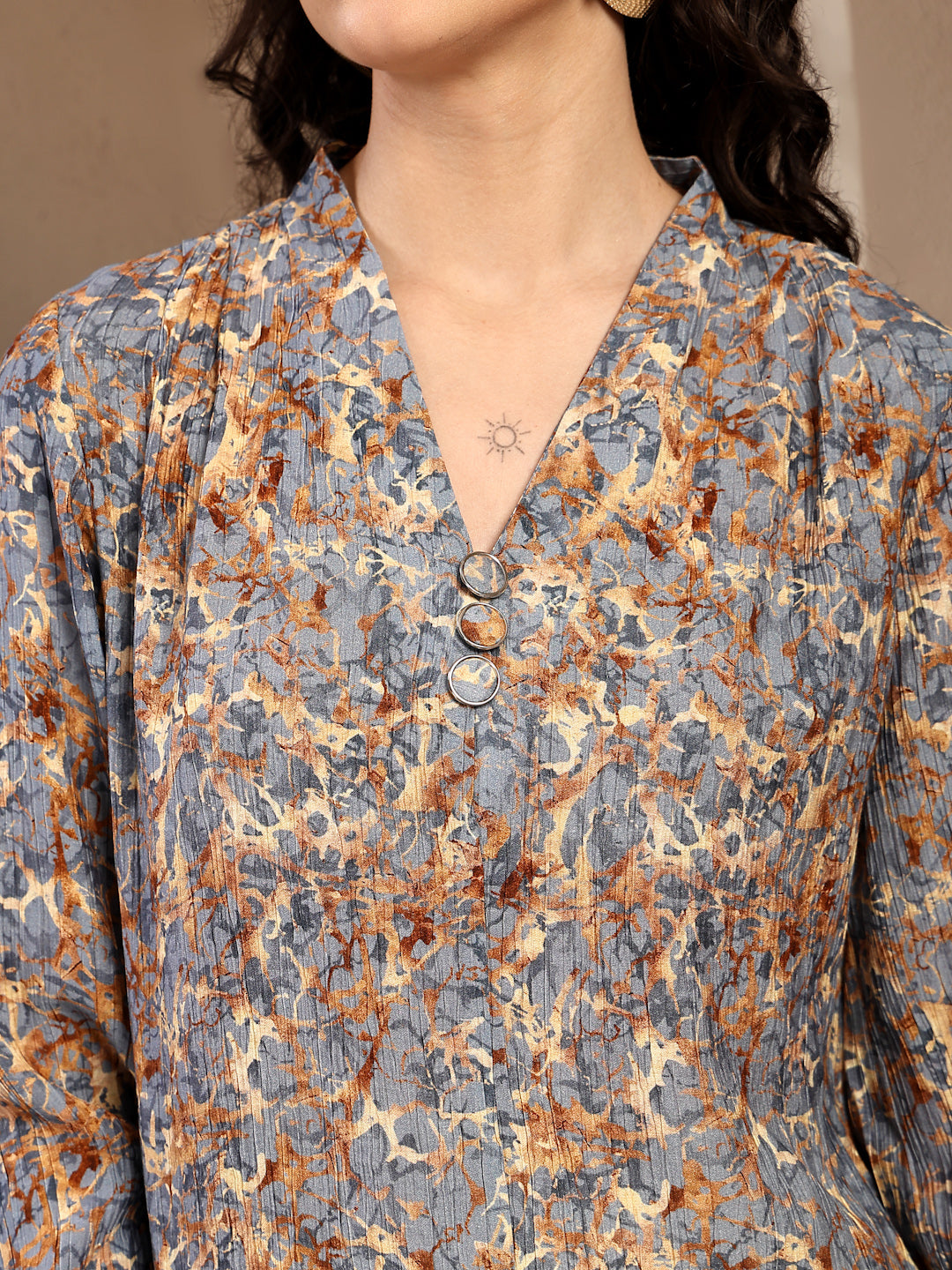 Gipsy Blue Floral Printed Tunic
