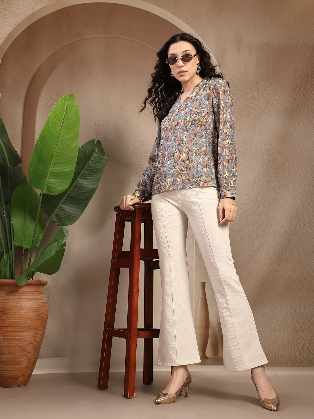 Gipsy Blue Floral Printed Tunic