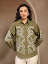 Gipsy Olive Embroidery Cotton Shirt