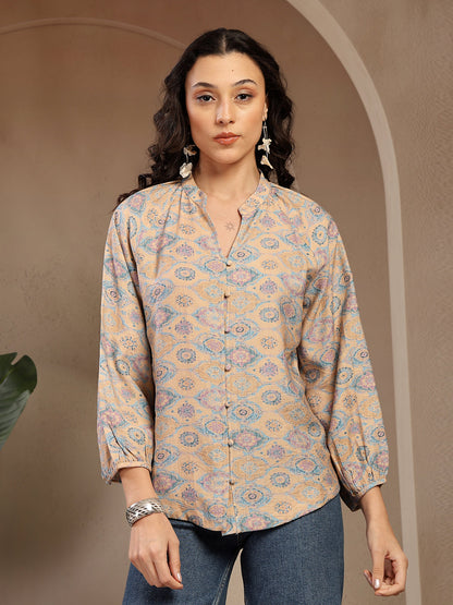 Gipsy Cream Printed Tunic