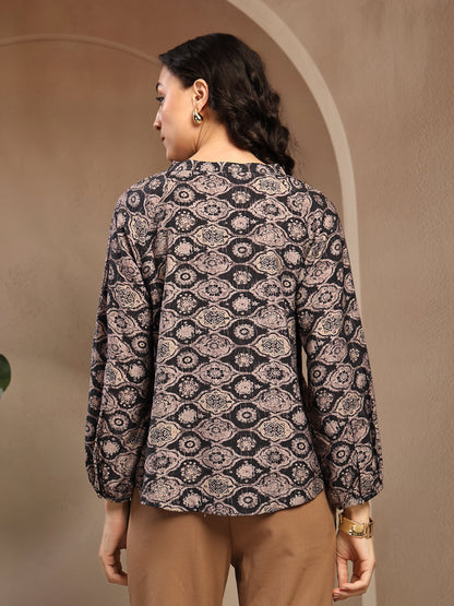 Gipsy Black Printed Tunic