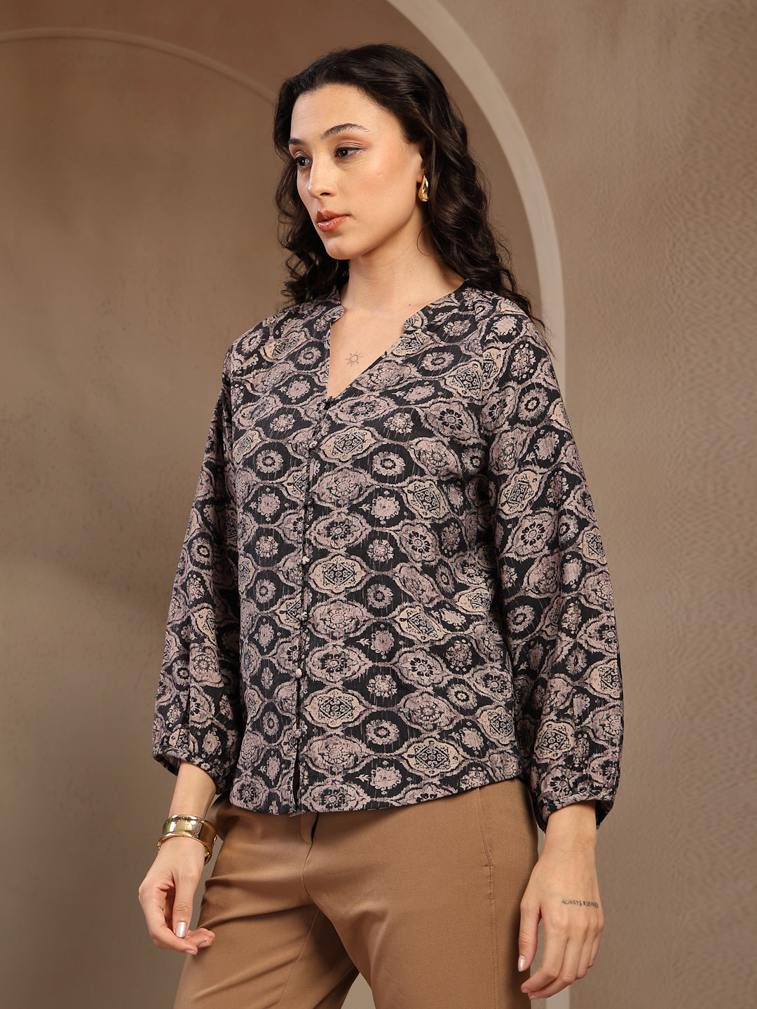 Gipsy Black Printed Tunic