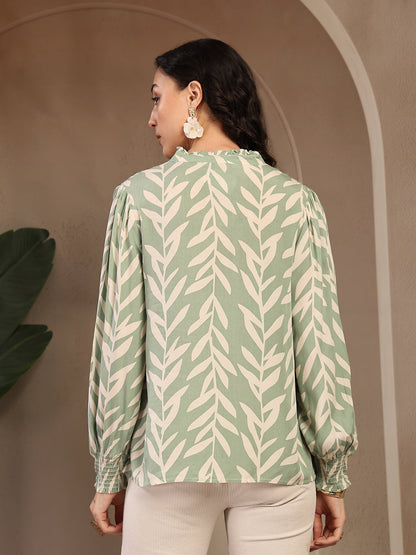 Gipsy Sage Printed Rayon Blouse