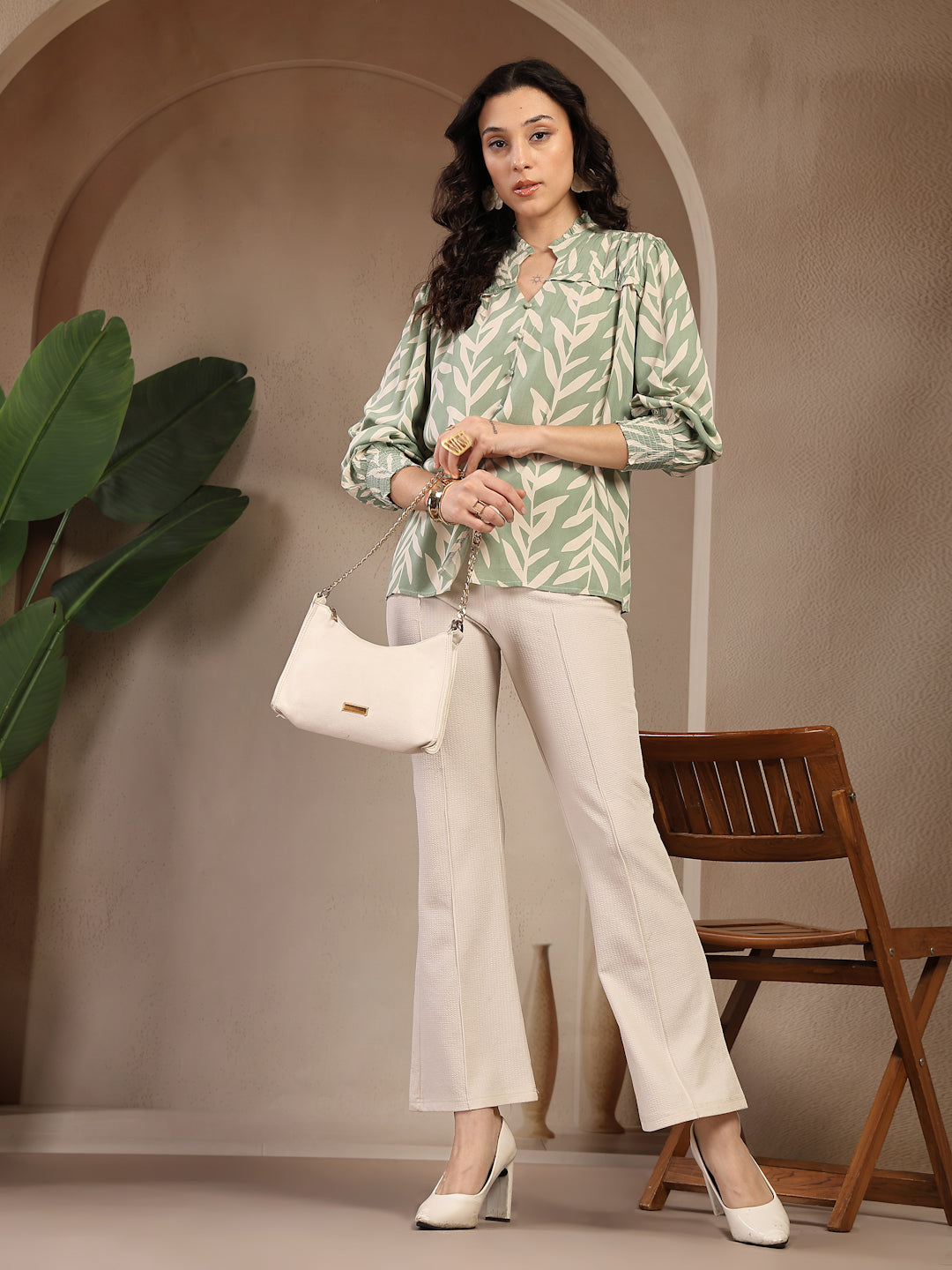 Gipsy Sage Printed Rayon Blouse