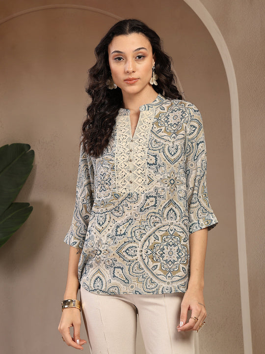 Gipsy Blue Printed Tunic