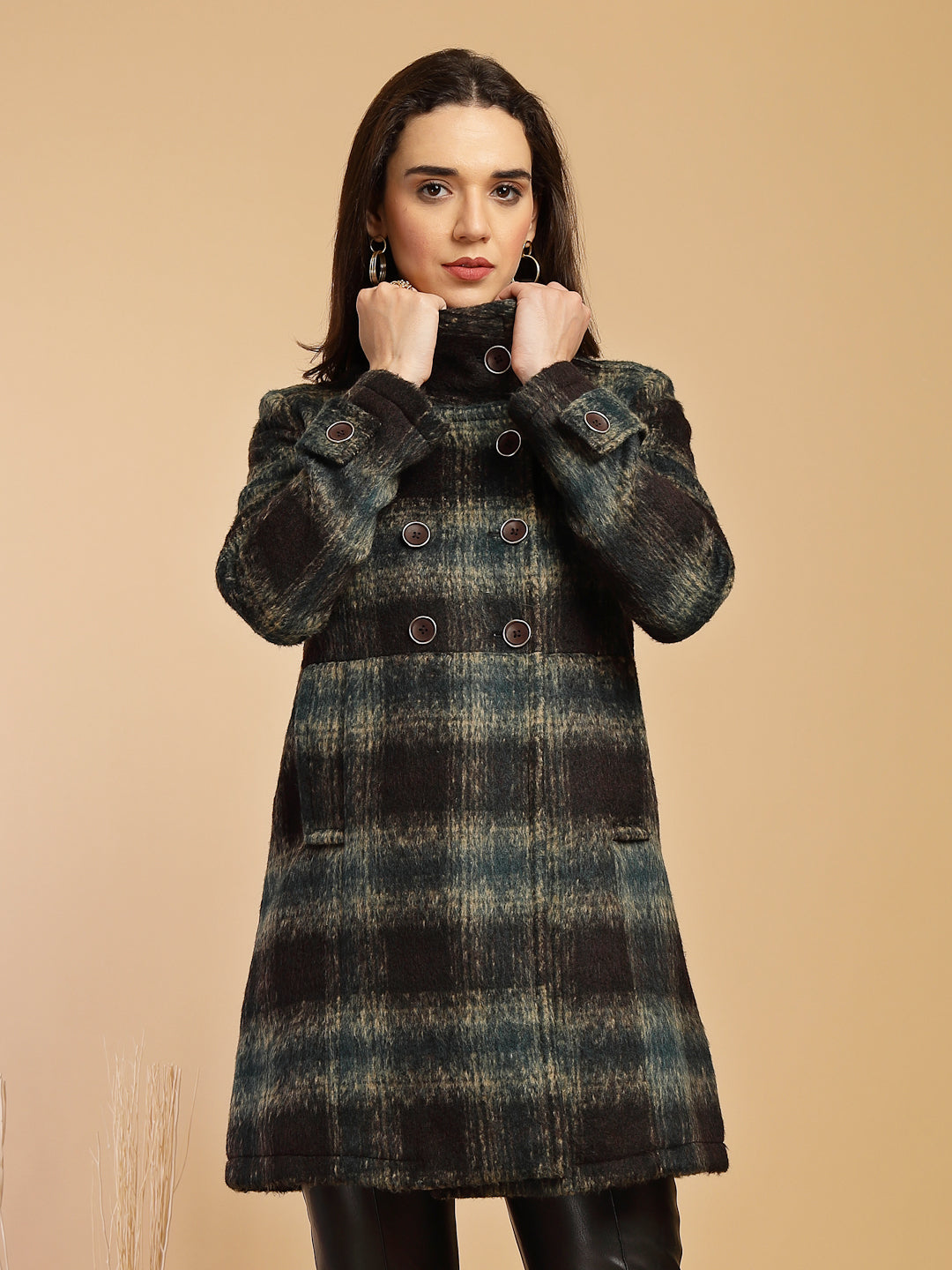 Olive Coat For Gipsy Woman Stylish And Cozy Winter Collection