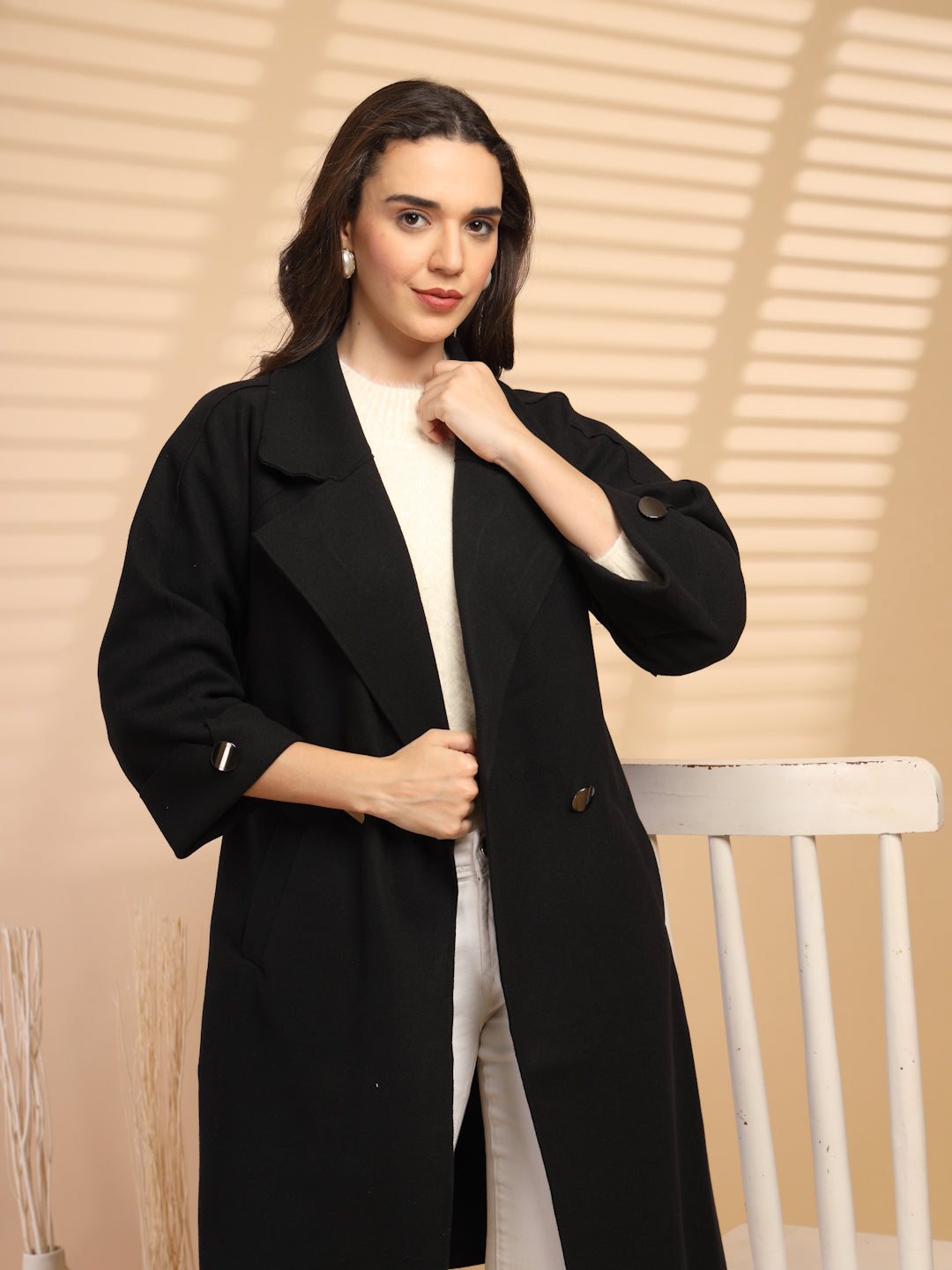 Black Coat For Gipsy Woman Stylish And Cozy Winter Collection