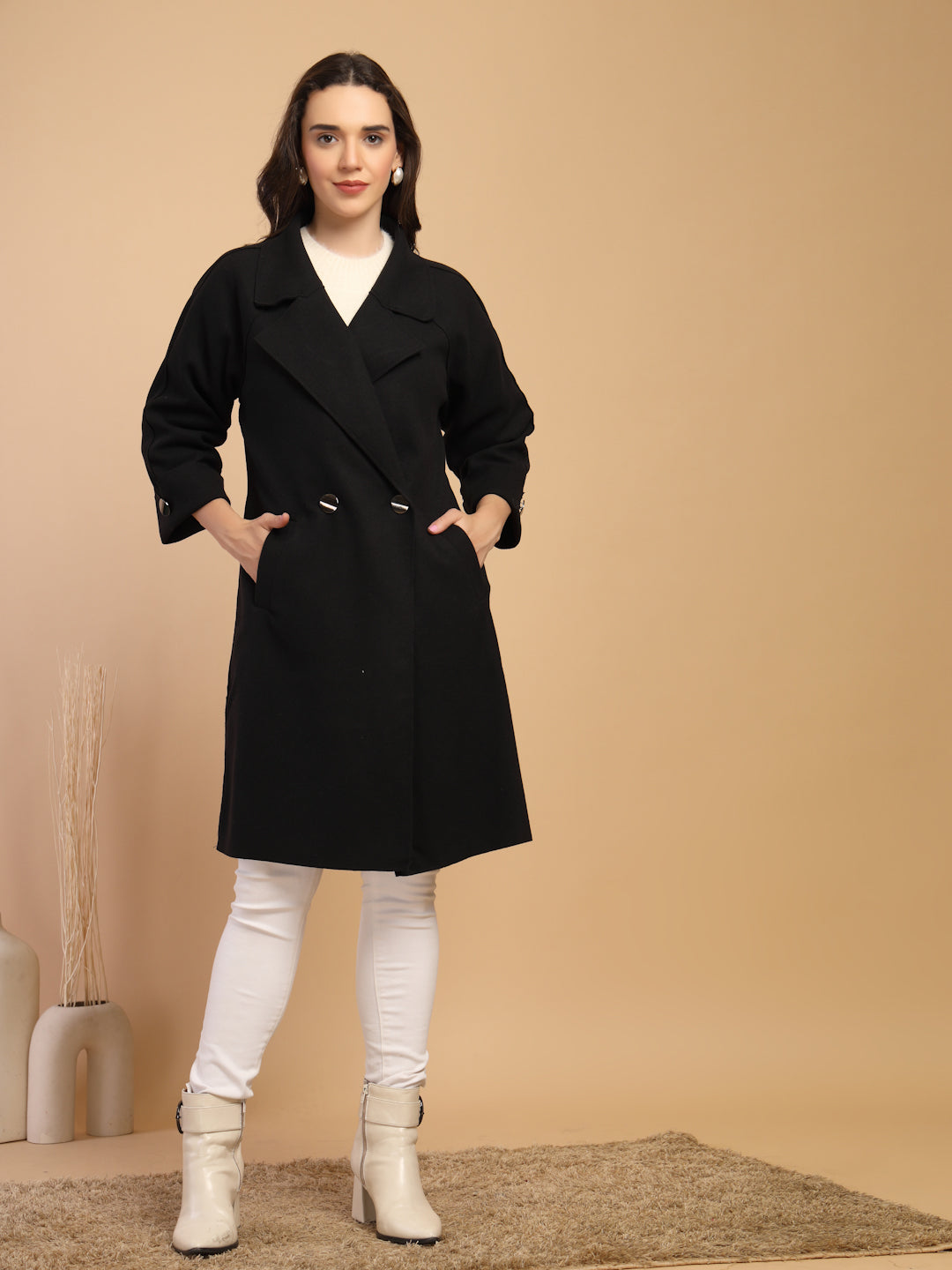 Black Coat For Gipsy Woman Stylish And Cozy Winter Collection