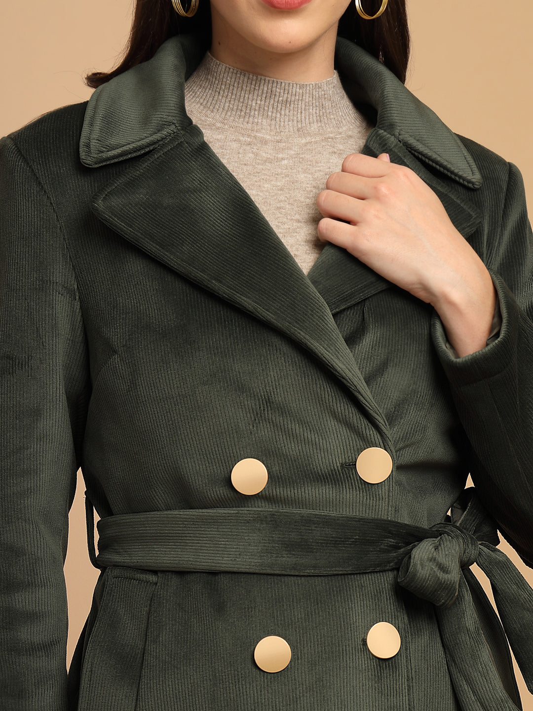 Olive Coat For Gipsy Woman Stylish And Cozy Winter Collection