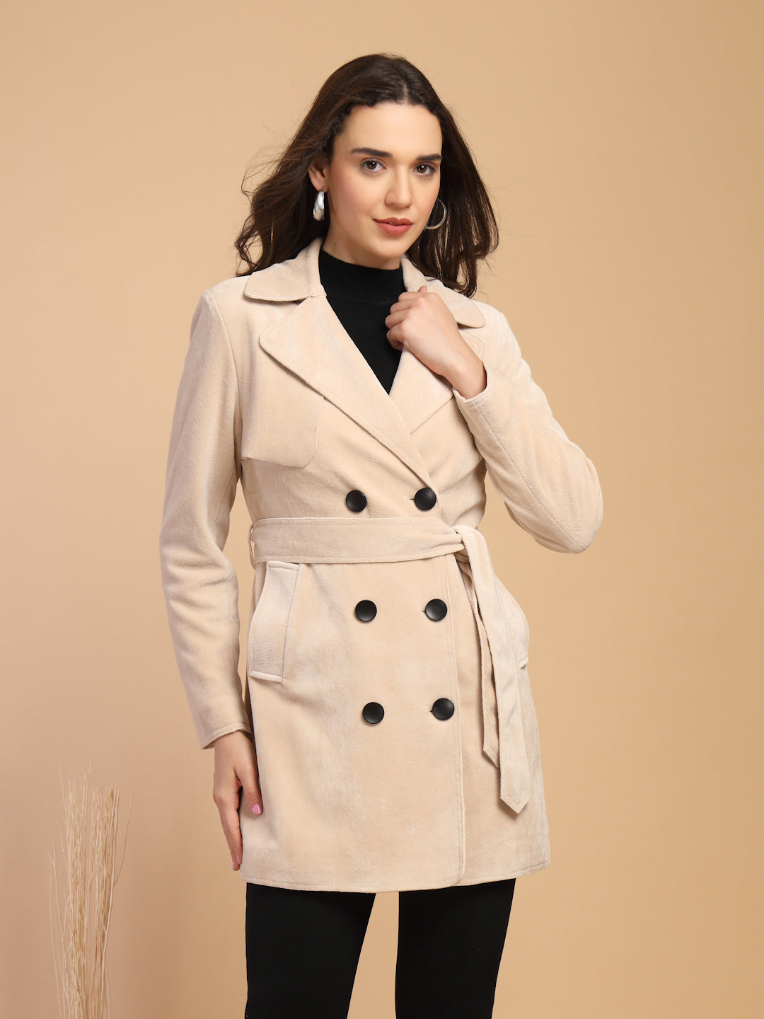 Beige Coat For Gipsy Woman Stylish And Cozy Winter Collection