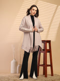 Khaki Cape with Lapel Collar