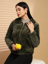 Olive Regular Fit Jacket For Gipsy Woman Stylish and Cozy Winter Collection