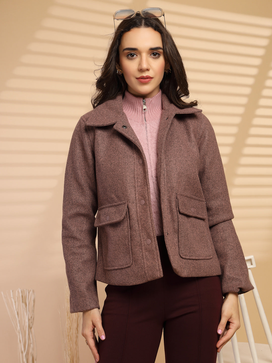 Pink Jacket For Gipsy Woman Stylish And Cozy Winter Collection