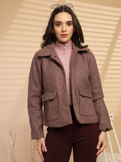 Pink Jacket For Gipsy Woman Stylish And Cozy Winter Collection