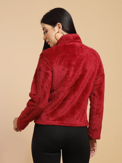 Maroon Regular Fit Jacket For Gipsy Woman Stylish and Cozy Winter Collection