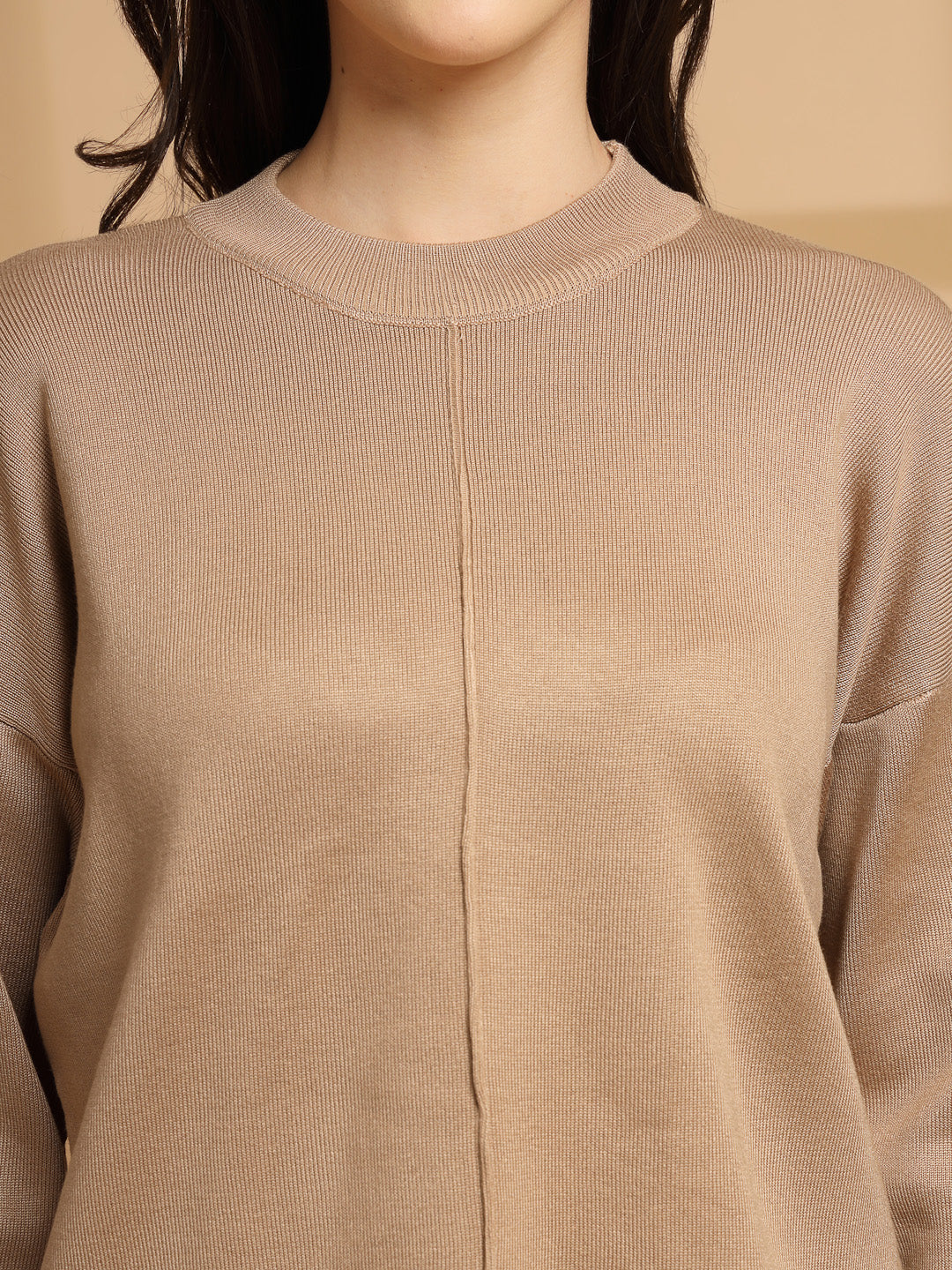 Beige & Black Regular Fit Co-ord Set For Gipsy Woman Stylish and Cozy Winter Collection