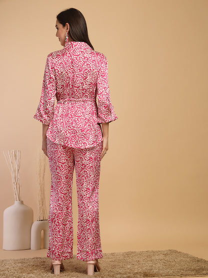 Fuchsia Co-Ord Set For Gipsy Woman Stylish And Cozy Winter Collection