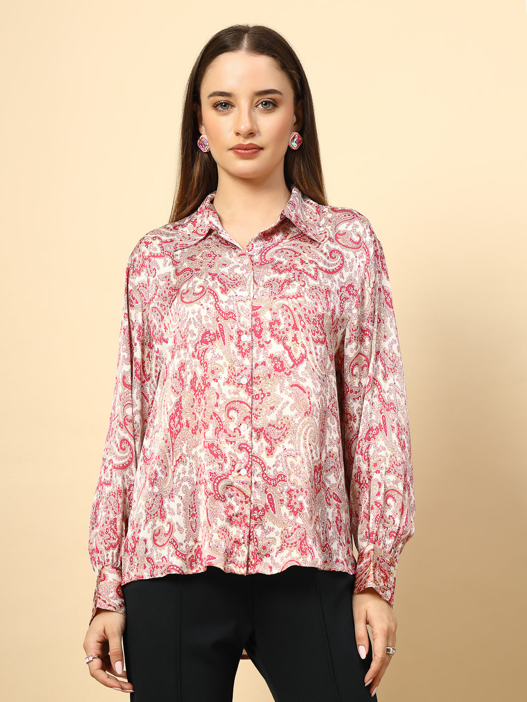 Pink Shirt Printed Fabric