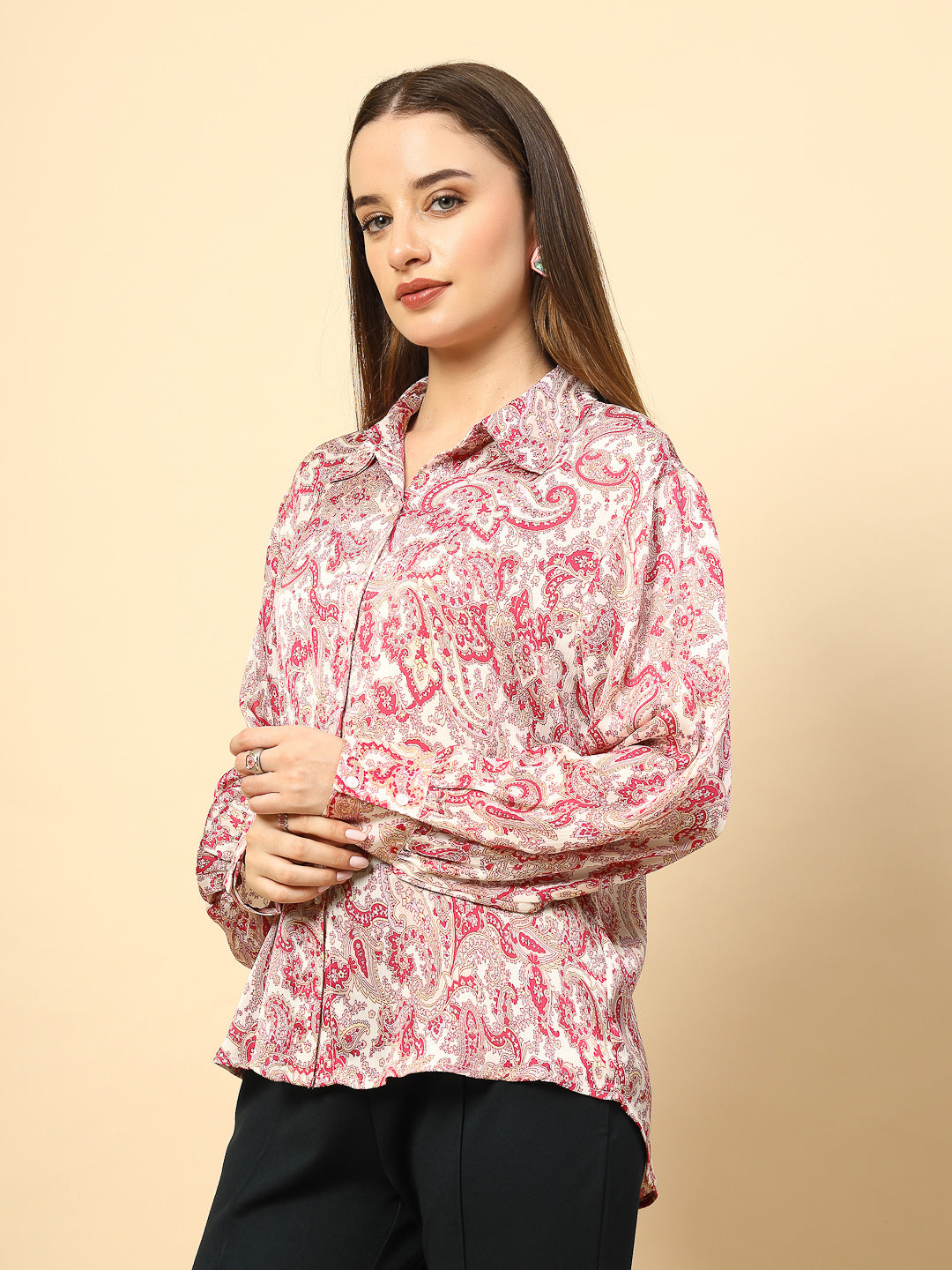 Pink Shirt Printed Fabric