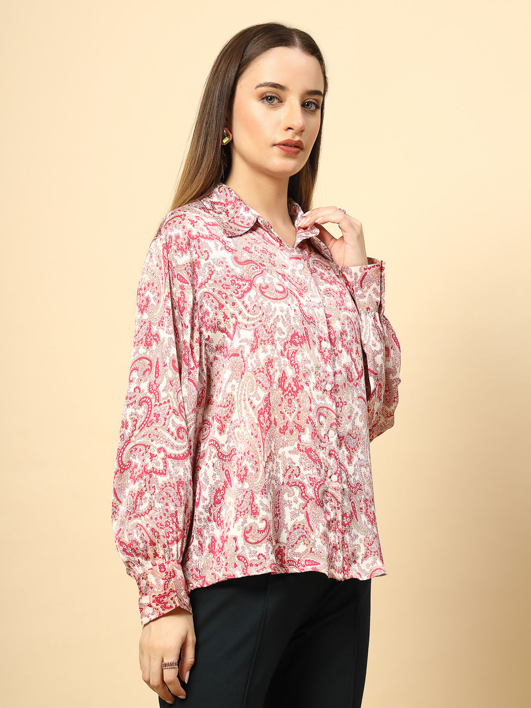 Pink Shirt Printed Fabric
