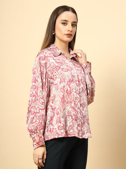 Pink Shirt Printed Fabric