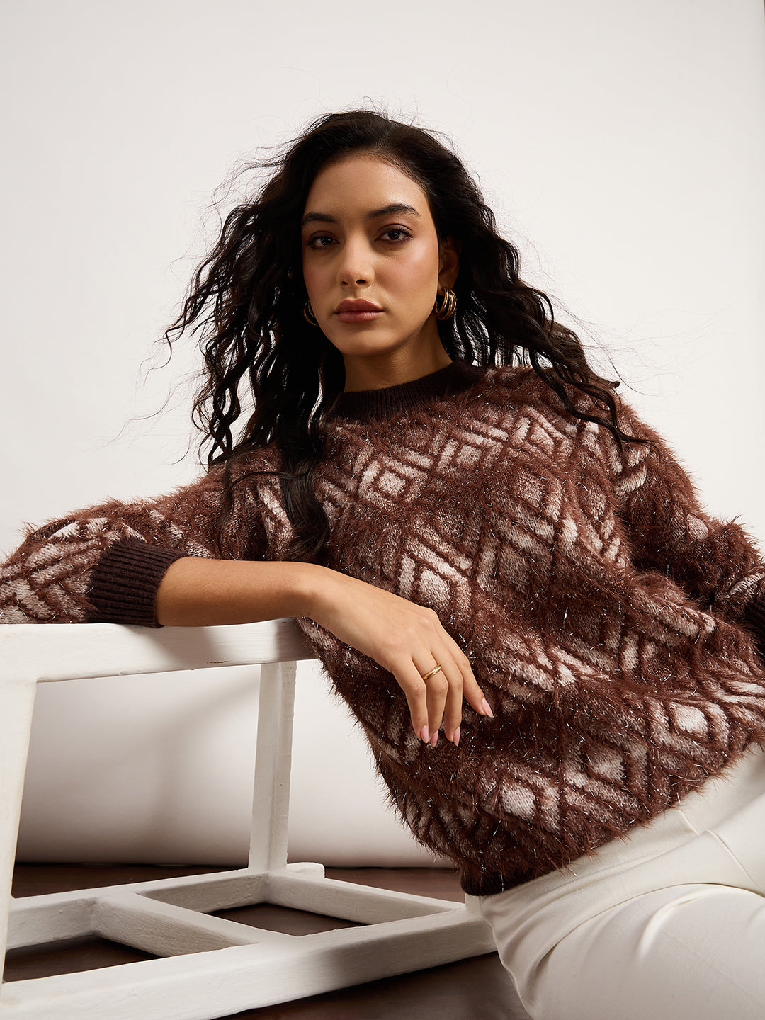 Black Animal Print Sweater
