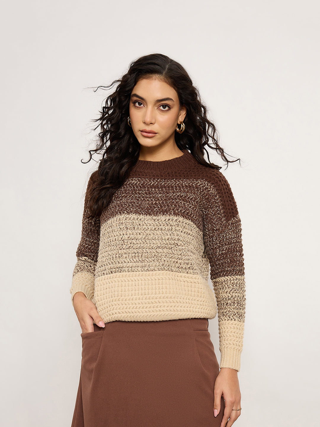 Coffee Ombre Melange Sweater