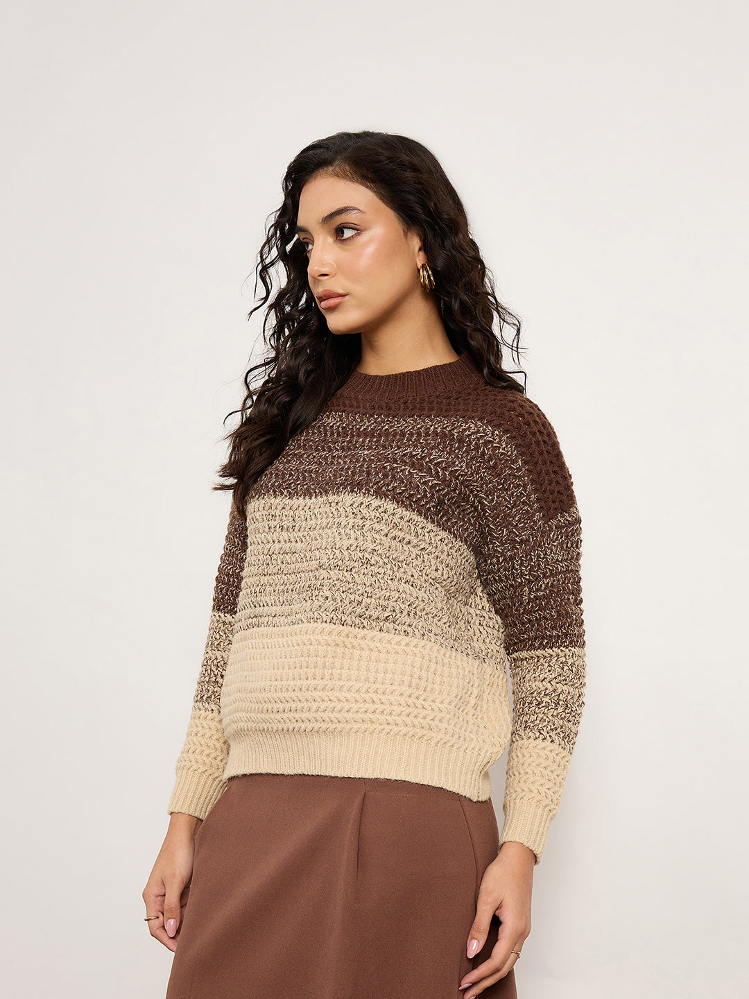 Coffee Ombre Melange Sweater