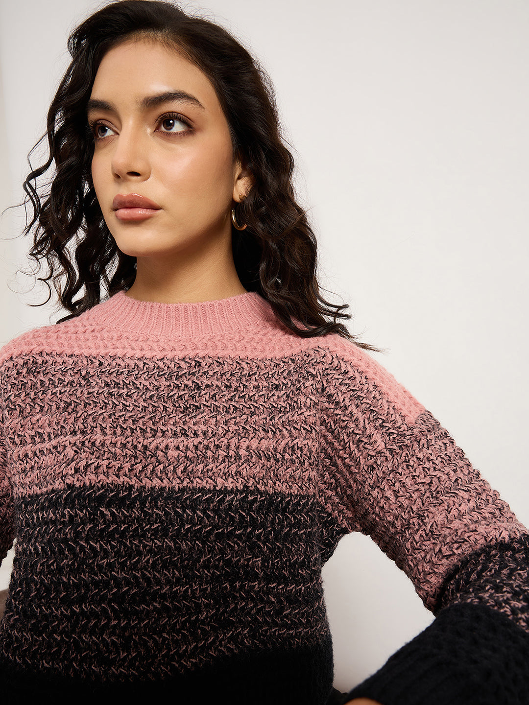 Pink Ombre Melange Sweater