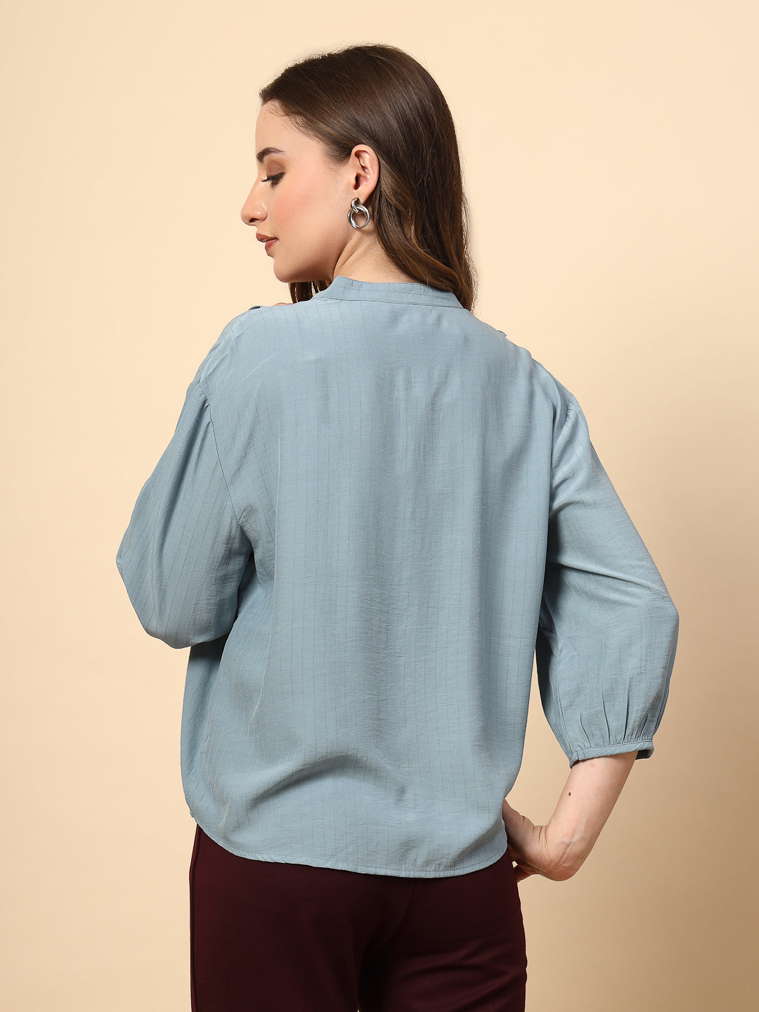 Sage Tunic with Front Frill