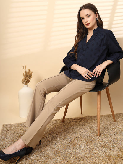 Gipsy Navy Blue Embroidery Cotton Tunic