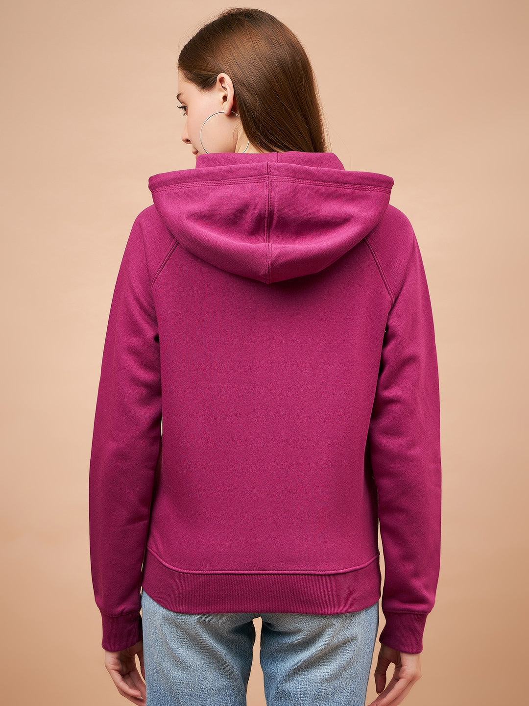 Gipsy Magenta Purple Floral Poly Cotton Sweatshirt