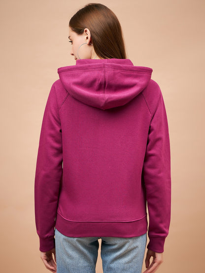 Gipsy Magenta Purple Floral Poly Cotton Sweatshirt
