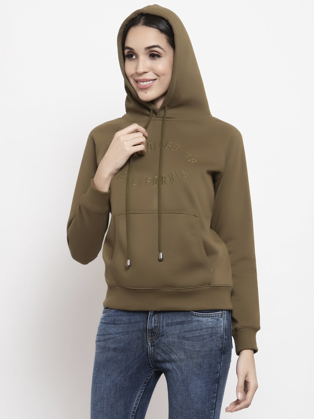 Gipsy Olive Butterfly Design Poly Cotton Sweatshirt