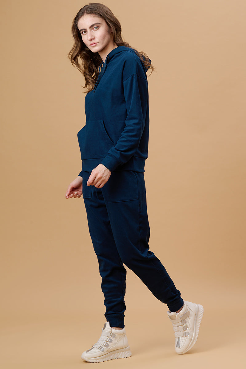 Gipsy Teal Poly Knit Co-Ord Top