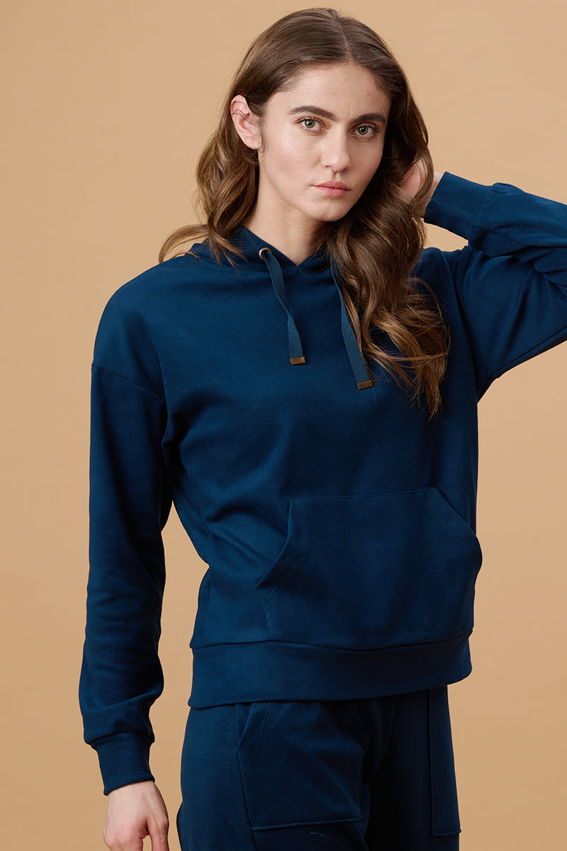 Gipsy Teal Poly Knit Co-Ord Top