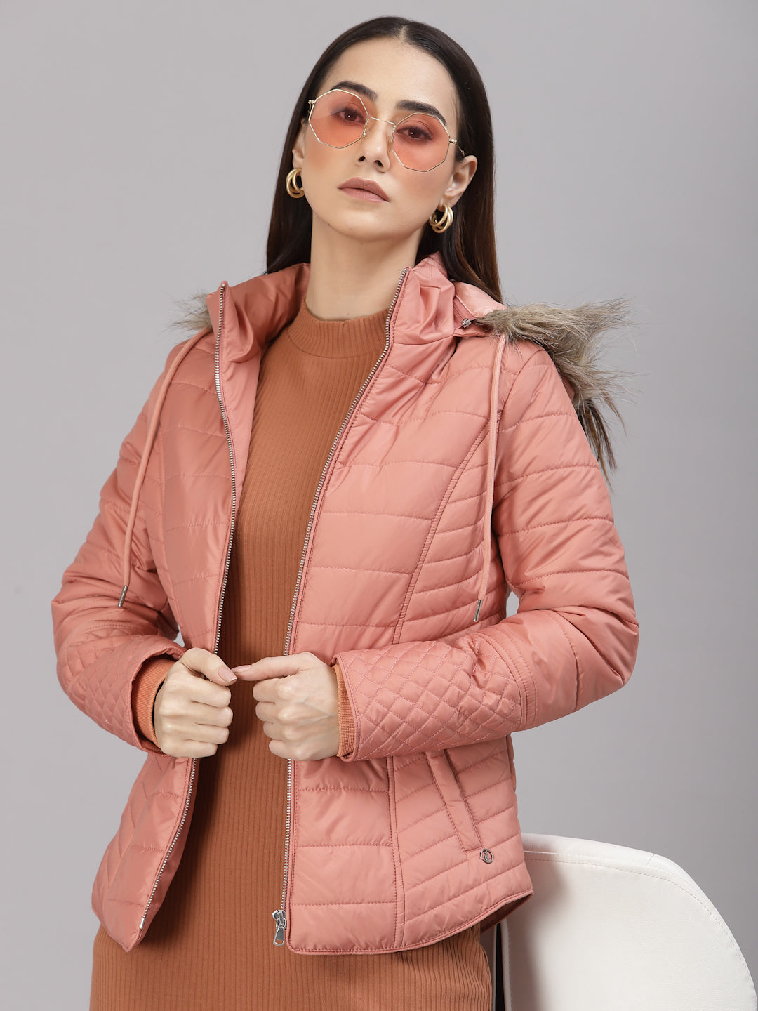 Onion Pink Regular Fit Winter Jacket for Gipsy Women – Stylish & Cozy Winter Collection