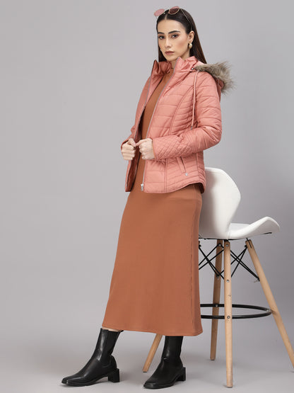 Onion Pink Regular Fit Winter Jacket for Gipsy Women – Stylish & Cozy Winter Collection