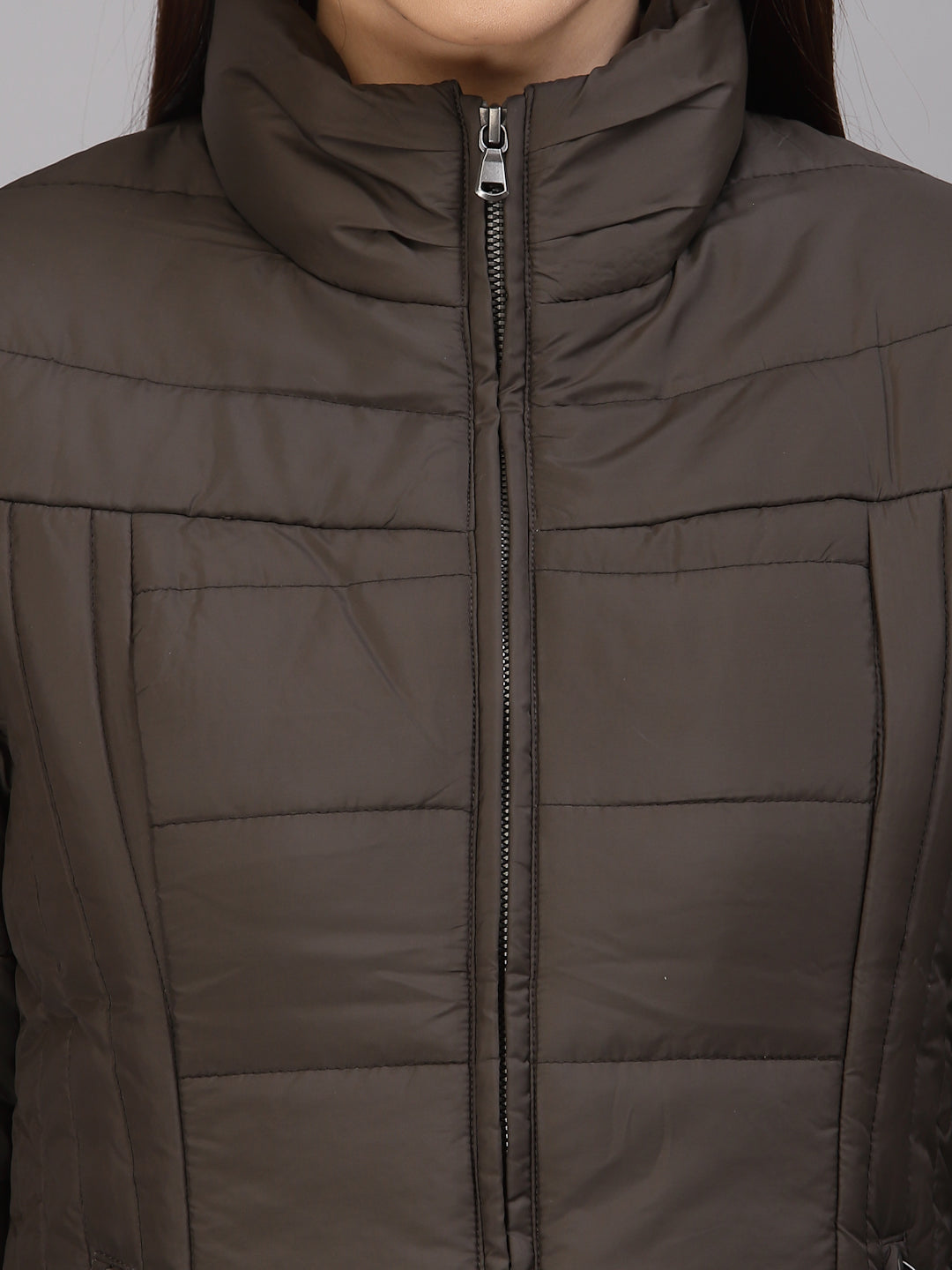 Olive Regular Fit Winter Jacket for Gipsy Women – Stylish & Cozy Winter Collection