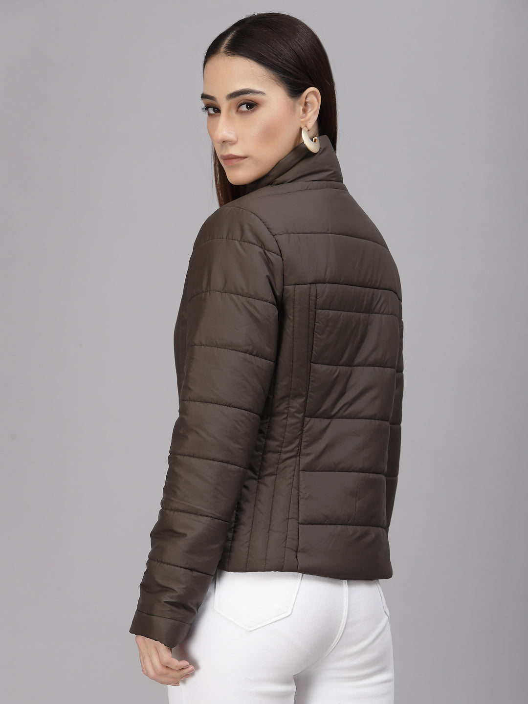 Olive Regular Fit Winter Jacket for Gipsy Women – Stylish & Cozy Winter Collection