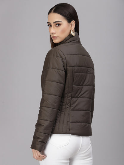 Olive Regular Fit Winter Jacket for Gipsy Women – Stylish & Cozy Winter Collection