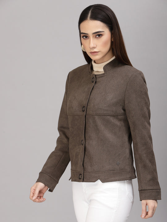 Olive Regular Fit Winter Jacket for Gipsy Women – Stylish & Cozy Winter Collection