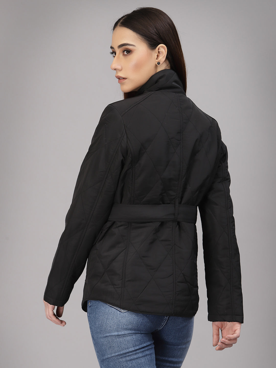 Gipsy Black High Neck Zipper Jacket