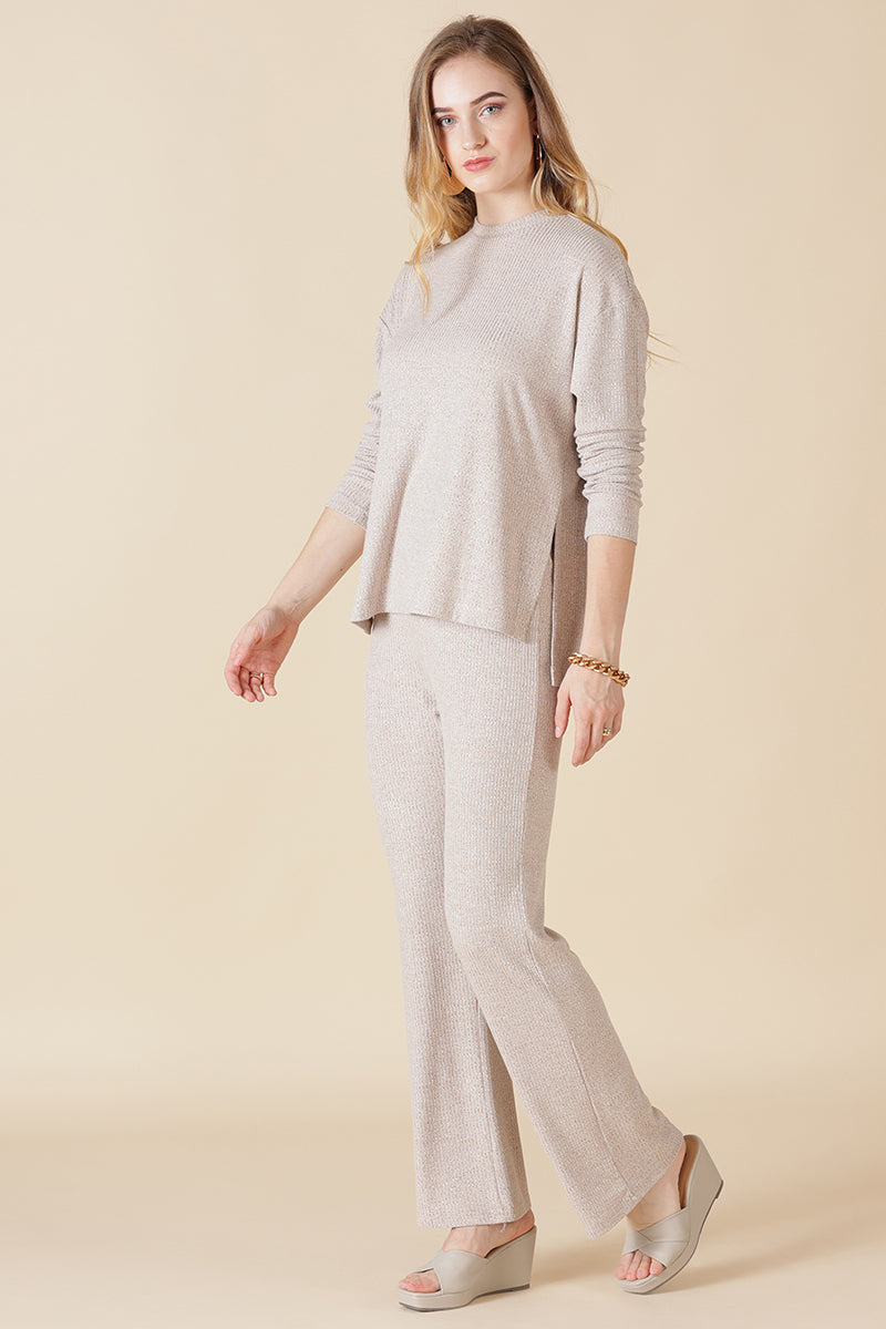 Beige 2-Piece co-ord Regular Fit Winter Set for Gipsy Women – Stylish & Cozy Winter Collection